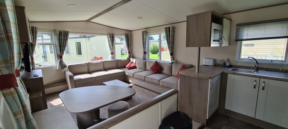 Flamingo Land – Willow Grove A130, 3-Bed ABI Oakley Caravan with Side Decking – Static Caravan, Willow Grove