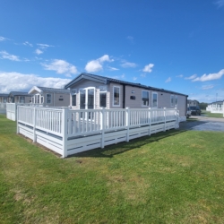 Flamingo Land – Cedarwood CW46, 3-Bed Swift Ardennes Caravan with Wrap Decking – Static Caravan, Cedarwood
