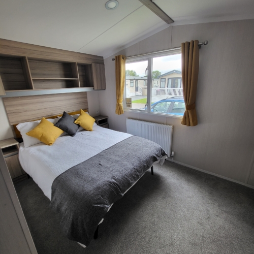 Flamingo Land – Cedarwood CW46, 3-Bed Swift Ardennes Caravan with Wrap Decking – Static Caravan, Cedarwood