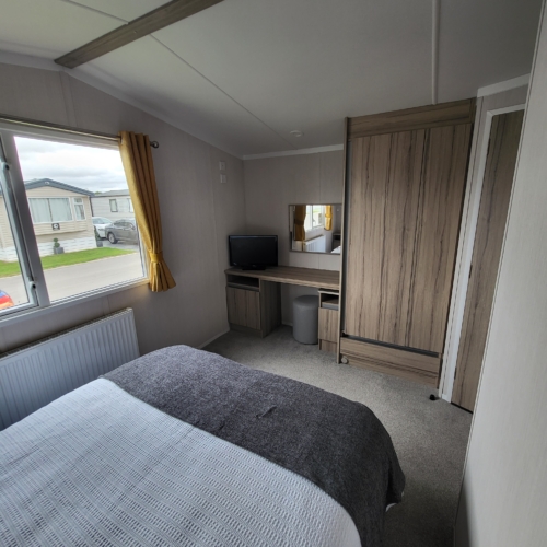 Flamingo Land – Cedarwood CW46, 3-Bed Swift Ardennes Caravan with Wrap Decking – Static Caravan, Cedarwood