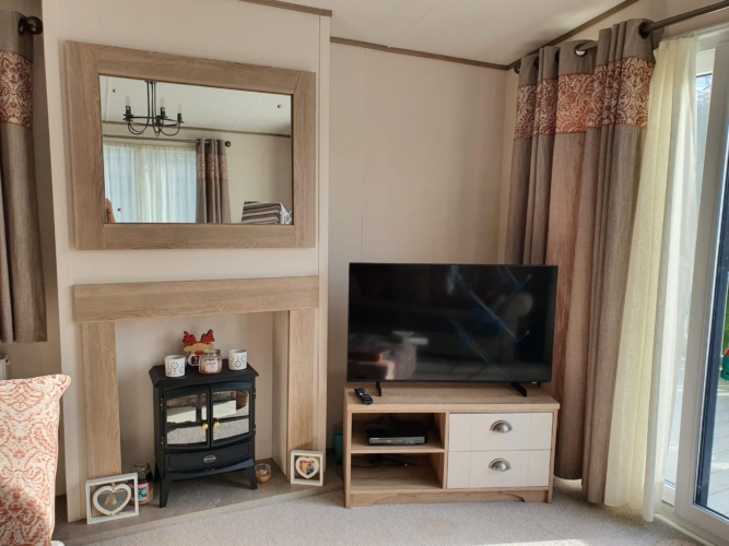 Flamingo Land – Cedarwood CW102, Pet-Friendly ABI Ambleside Caravan with Front Decking – Static Caravan, Cedarwood